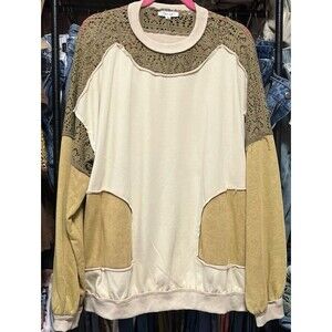 OLI & HALI TOP OLI HALI shirt OLI and Hali long sleeve boho sweatshirt pockets S